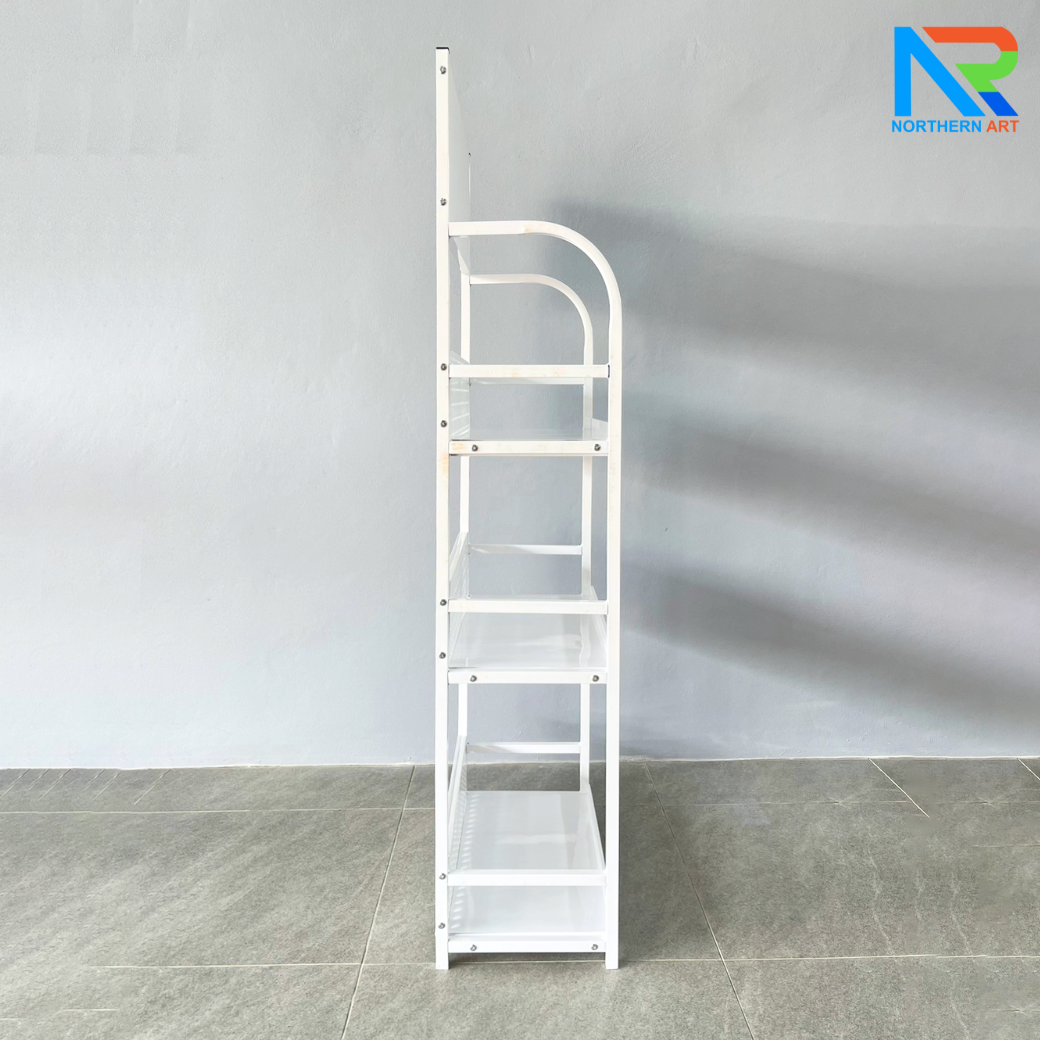 ชั้นวางสินค้าเหล็ก 3 ชั้น สีขาว ขนาด (W)60 x (D)30 x (H)150 ซม. ถอดประกอบได้