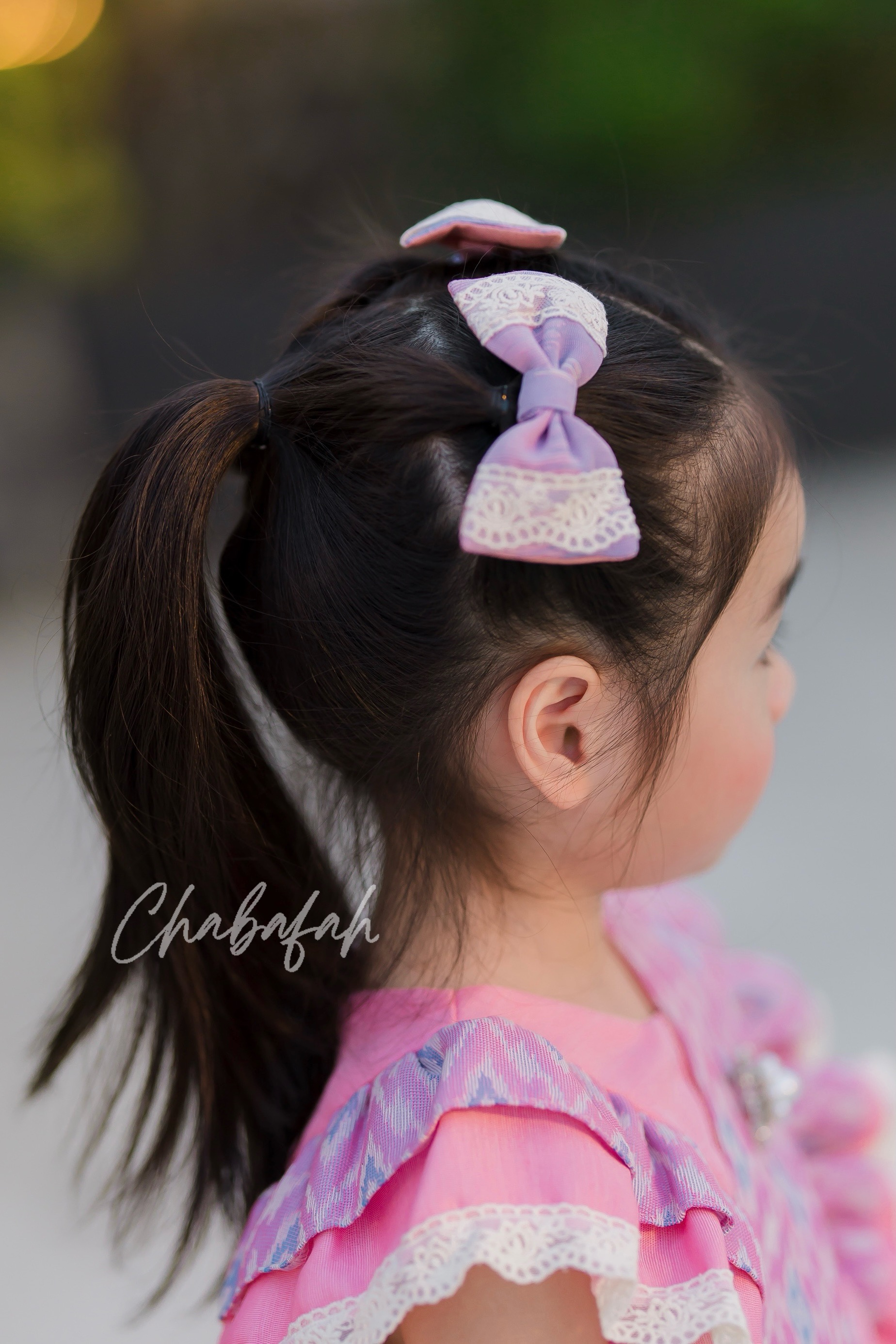 (ขายเป็นคู่) กิ๊ฟติดผมผ้าไทย แบรนด์ Chabafah