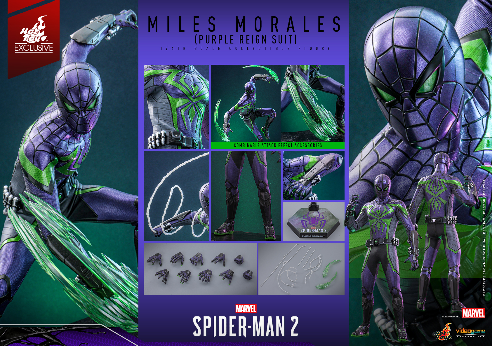 Hot Toys VGM68 Marvel's Spider-Man 2 - Miles Morales (Purple Reign Suit) [Hot Toys Exclusive]
