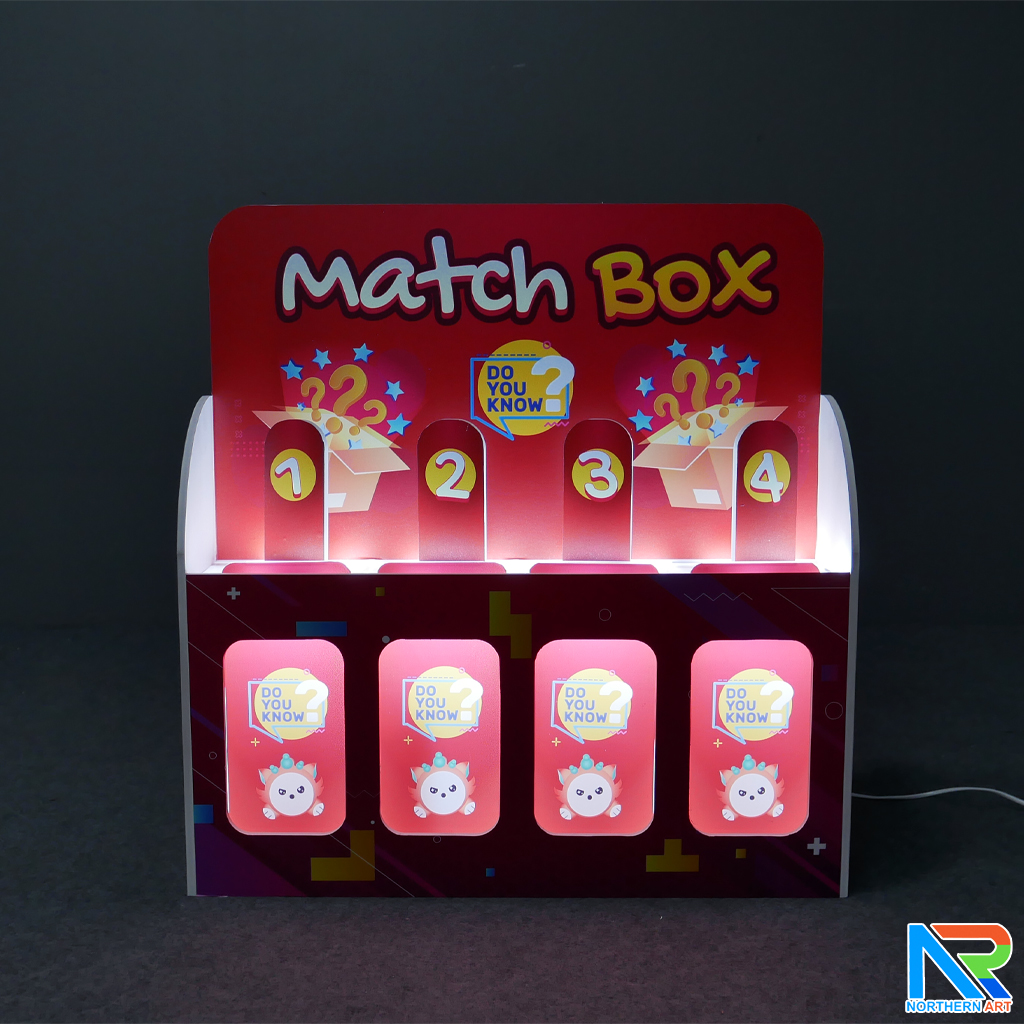 เกมส์จับคู่ เกมส์เรียงแท่ง ตั้งโต๊ะ ขนาด (W)66.5 x (D)15 x (H)70 cm. พร้อมไฟ LED เพิ่มความสว่าง