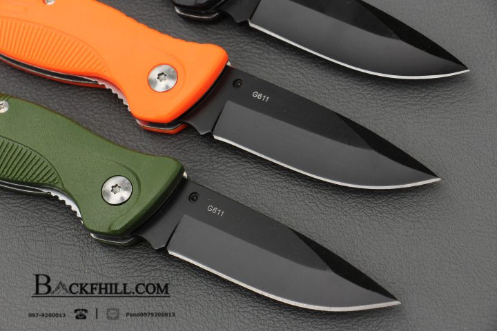 มีดพับ Ganzo กานโซ่ รุ่น G611 - OR / 420 Steel / ของแท้ 100%