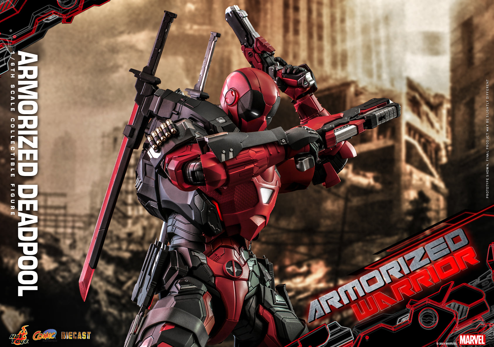 Hot Toys CMS09D42 1/6 Armorized Warrior - Armorized Deadpool (SE)