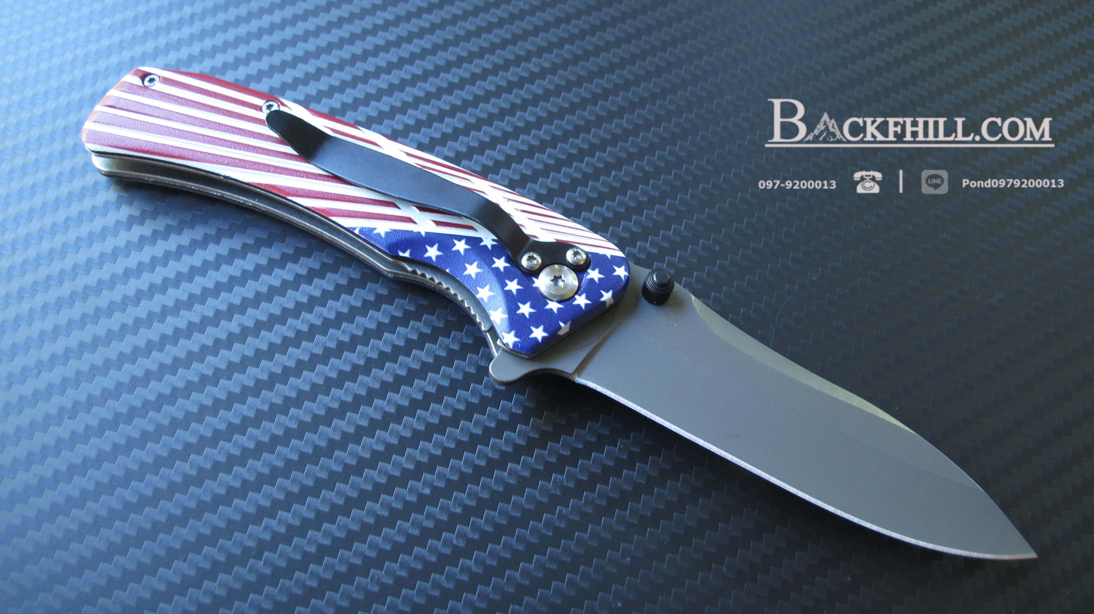 มีดพับ Stainless Steel ด้ามจับ USA.