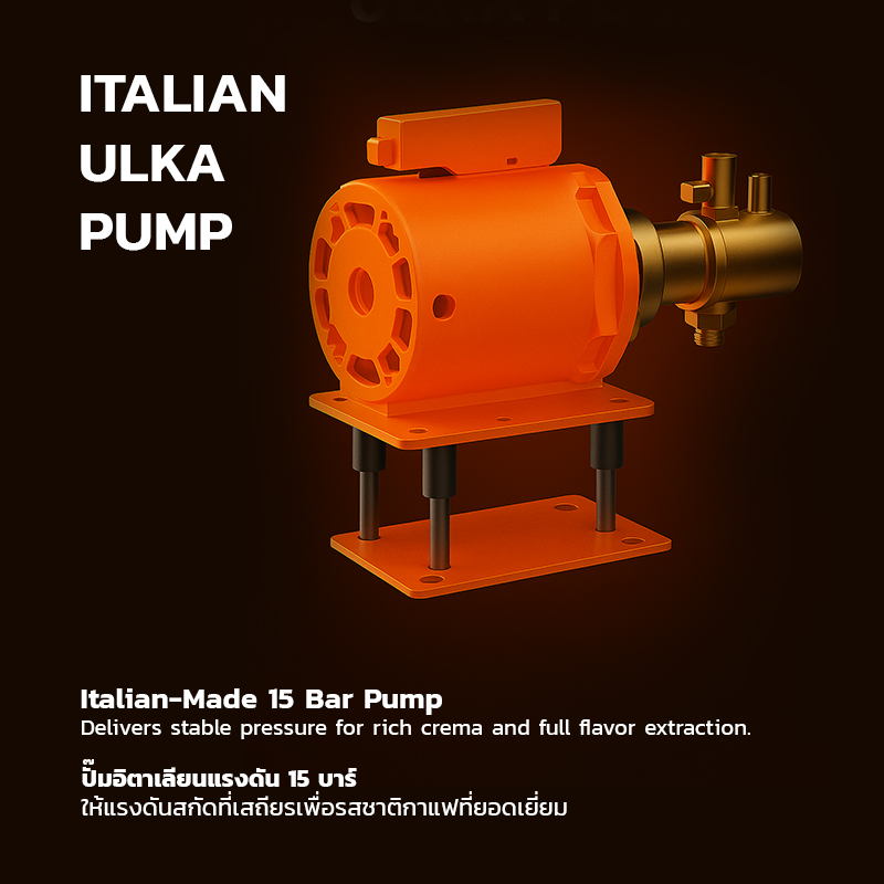 เครื่องชง Gemilai 1GR – หม้อต้มคู่ | ระบบ PID | แรงดัน 15 บาร์