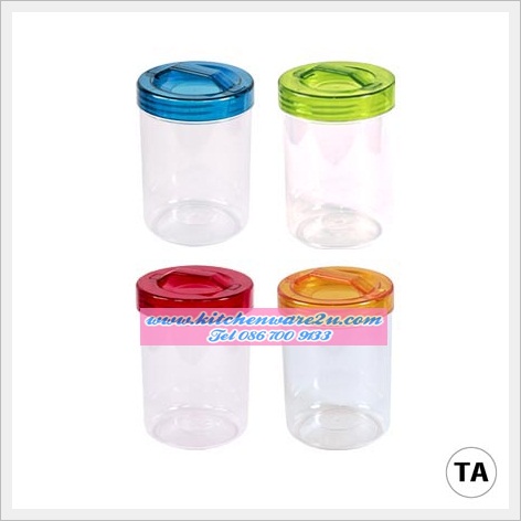 P05103 ขวดโหลหูจับ ฝาหมุน พลาสติกเนื้อแข็งใส (กว้าง 12.2 ยาว 12.2 สูง 17.8 ซม.) ความจุ 1.5 ลิตร เกรดเอ No.881 ราคาส่ง 1 โหล: 12 ใบ (เฉลี่ย 57.5 บ/ใบ)