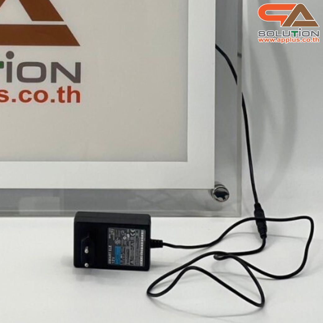 CLEARANCE SALE! กรอบป้ายไฟ LED รุ่น Crystal กรอบใสเรืองแสง พร้อมหมุดสแตนเลส ขนาด (W)40 x (L)60 cm.