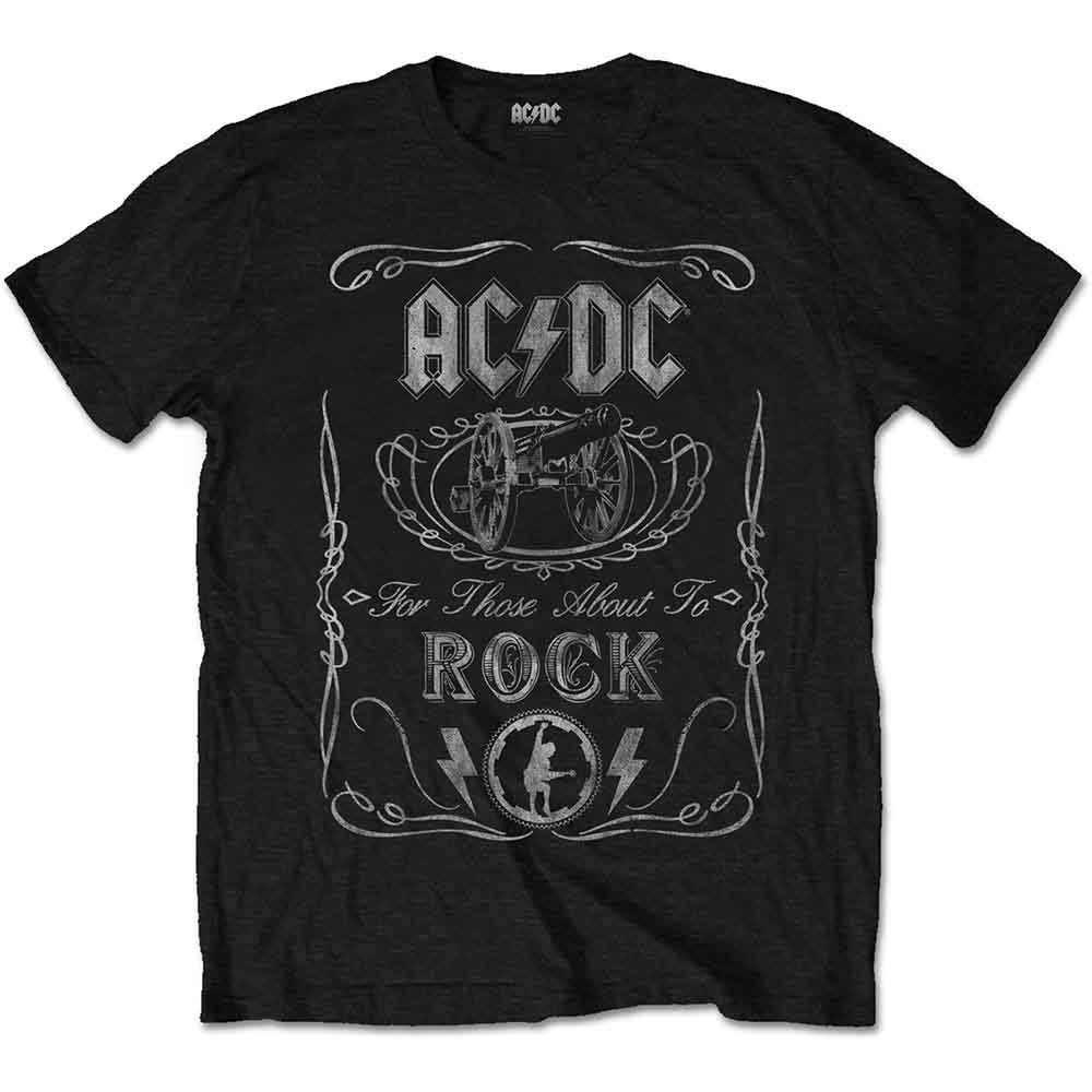 AC/DC Unisex T-Shirt: Cannon Swig Vintage BLACK
