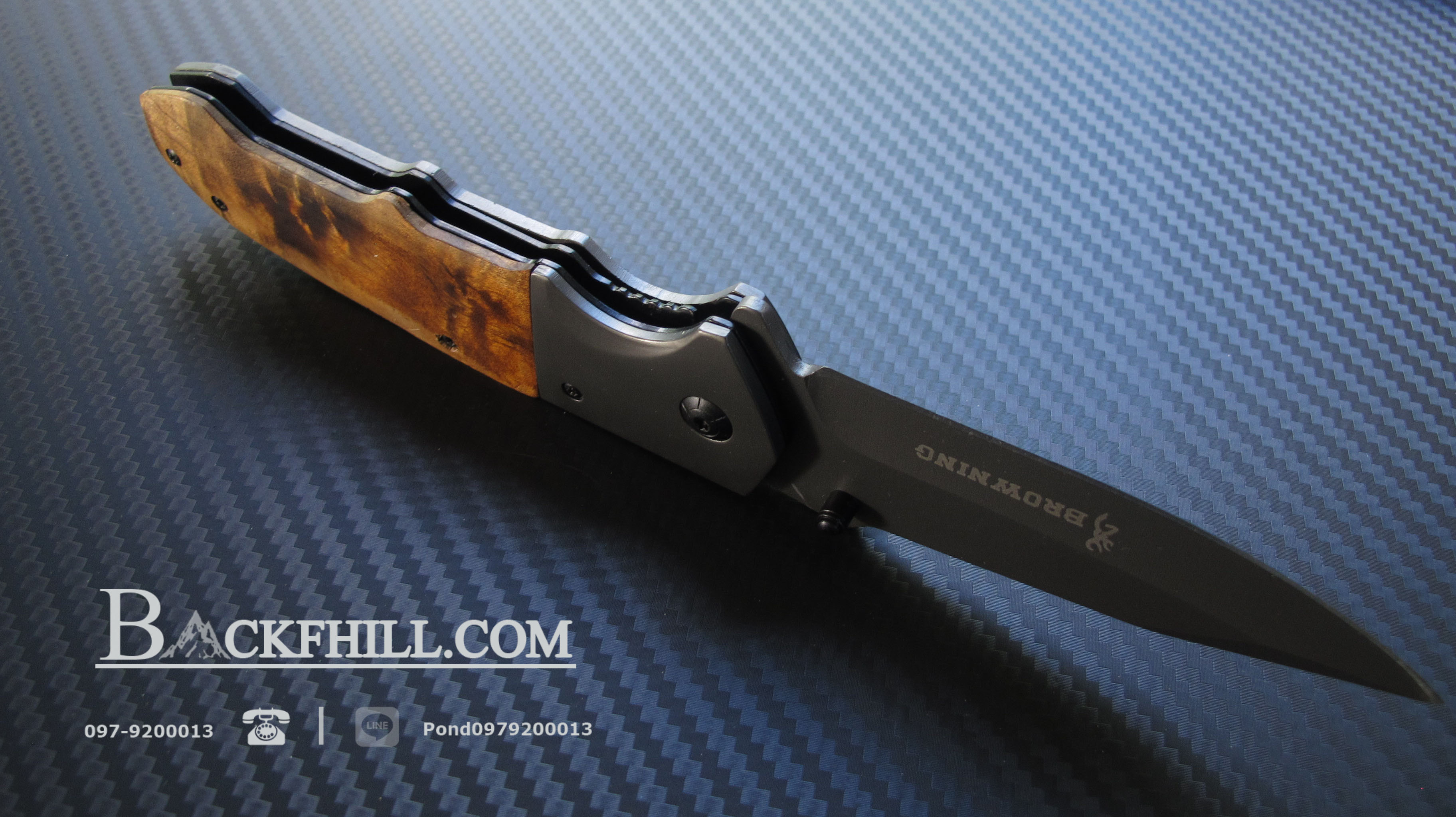 มีดพับ BROWNING 006 Stainless Steel ด้ามไม้