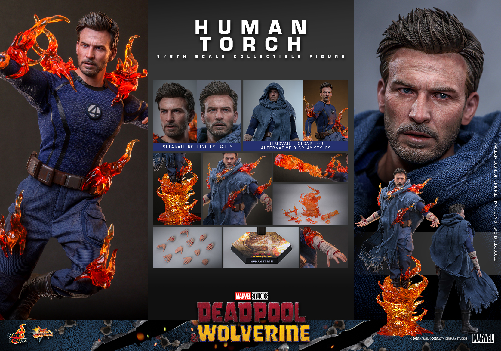 Hot Toys MMS789 Deadpool & Wolverine - Human Torch