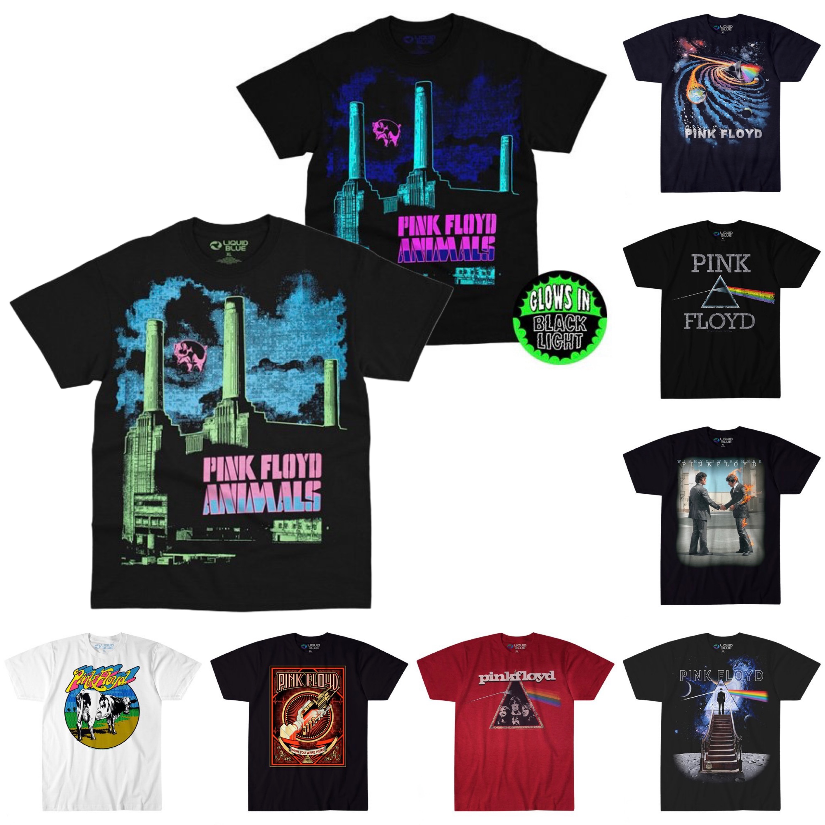 🇺🇸[PREORDER] เสื้อวง PINK FLOYD T-SHIRT รวมลายสุดฮิต ลิขสิทธิ์แท้ LIQUID BLUE จาก USA
