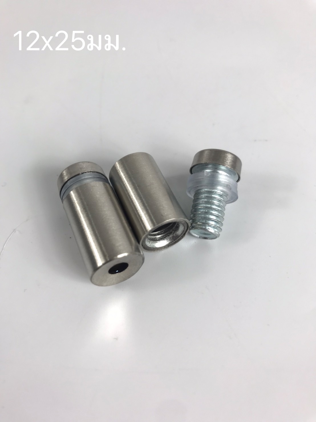 หมุดลอยสแตนเลส สีเงิน ยึดกรอบภาพอะคริลิค หรือหมุดยึดกระจก **สั่งขั้นต่ำ 12 ตัว