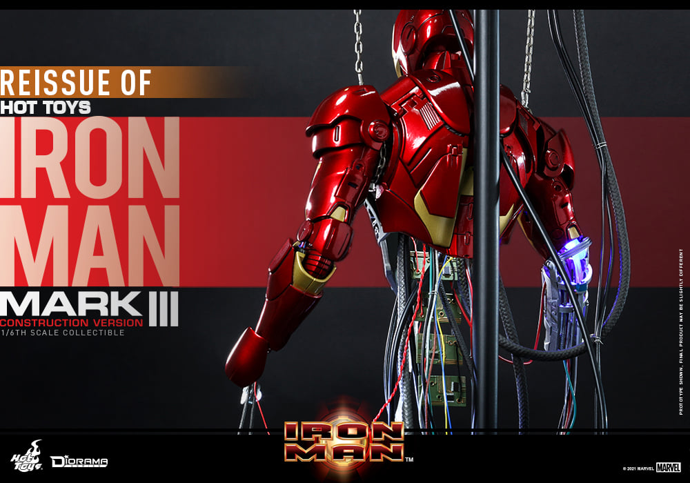 Hot Toys DS003 1/6 Iron Man - Mark III (Construction Version)