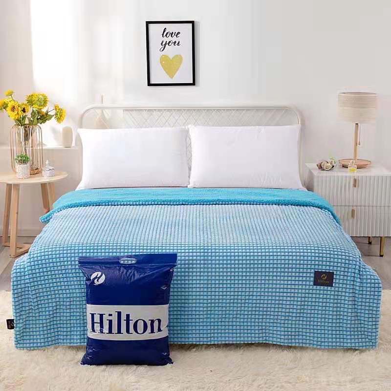 6ฟุต ผ้าห่มขนแกะ HILTON สีพื้น 40ผืน