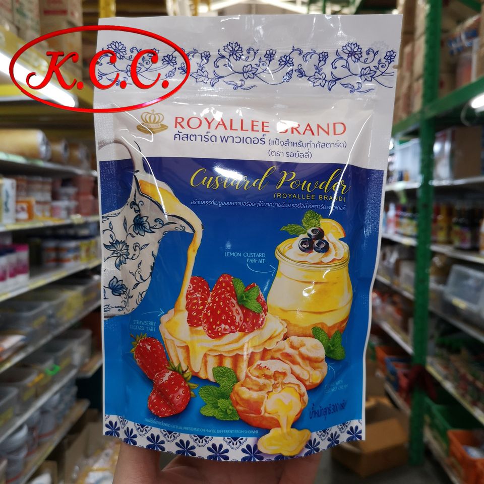 Royallee รอยัลลี่ - คัสตาร์ด พาวเดอร์ แป้งสำหรับทำคัสตาร์ด (300กรัม)