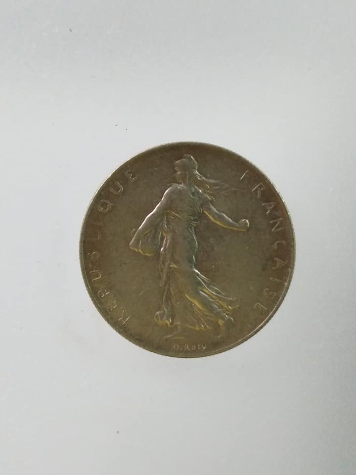 C404 เหรียญ 1 france ปี1975