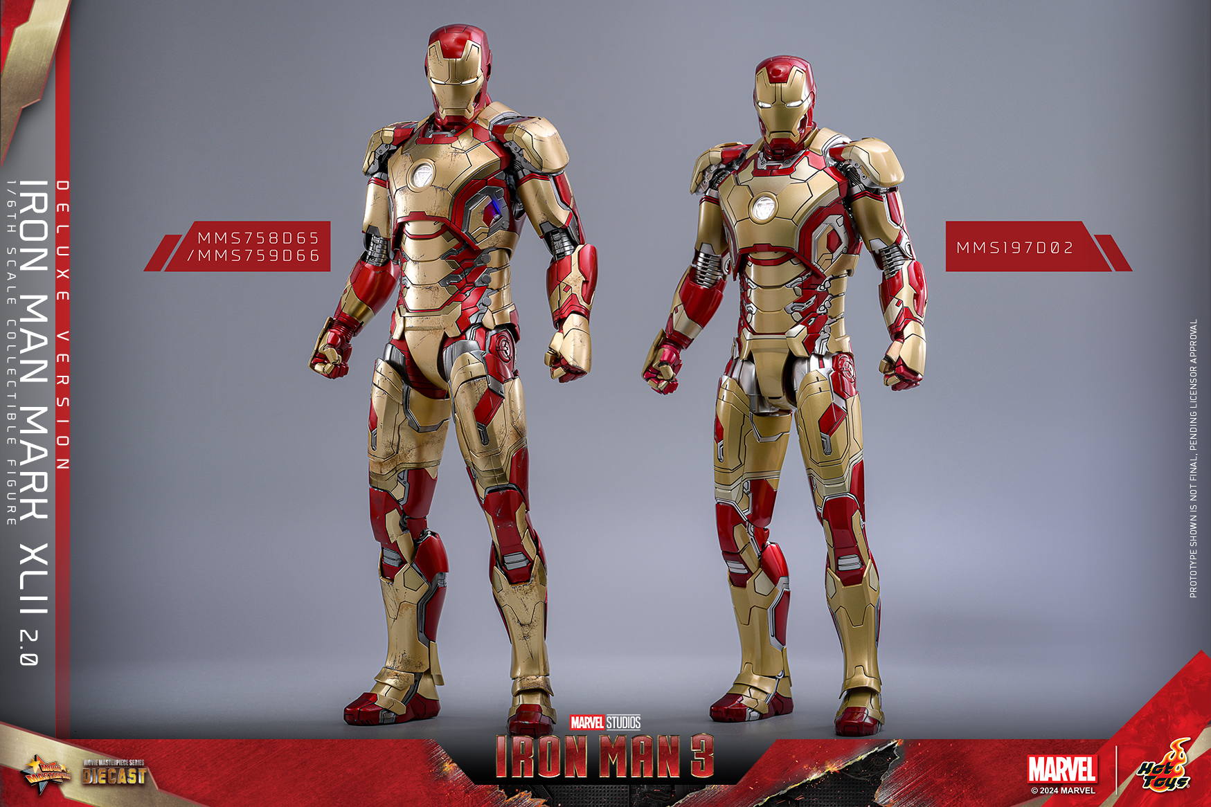 Hot Toys MMS759D66B Iron Man 3 - Iron Man Mark XLII (2.0) (Deluxe Version) (Special Edition)