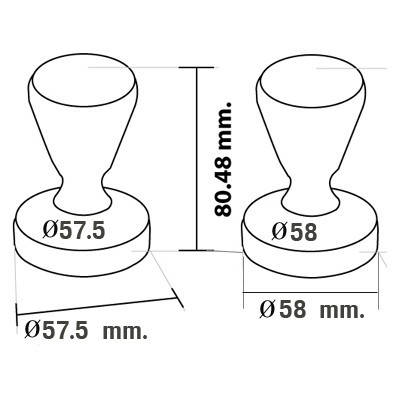 แทมเปอร์ ที่กดกาแฟ สแตนเลส 57.5 -58 mm.