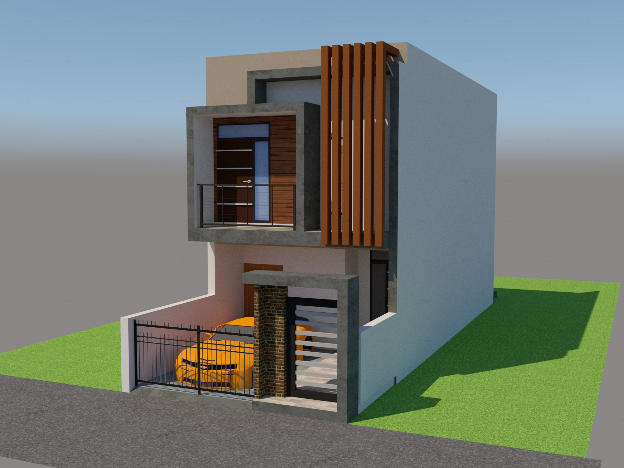 แบบบ้าน2ชั้น หน้าแคบ 2 ห้องนอน2ห้องน้ำ