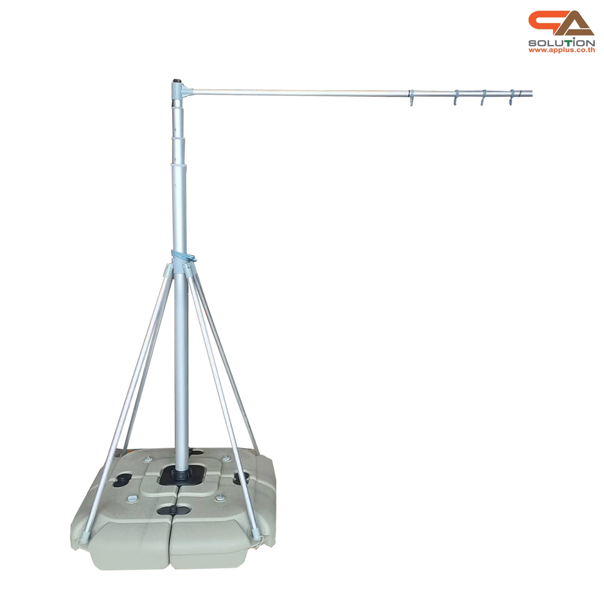 ธงญี่ปุ่น ไจแอนท์ ฐานน้ำ ขนาด 5 m. โครงอะลูมิเนียม ถอดประกอบได้ พร้อมผ้าธงขนาด (W)120 x (H)350 cm.