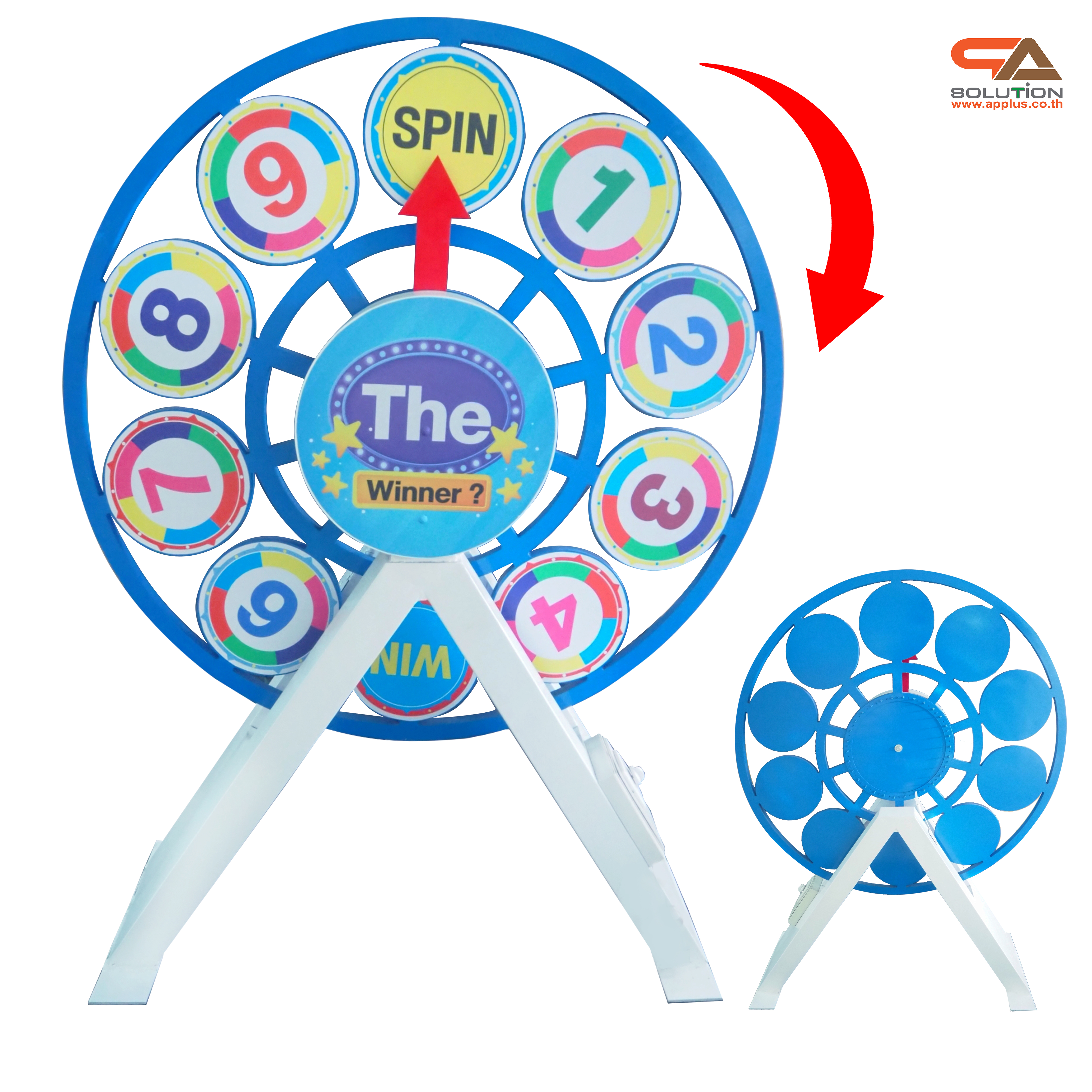 เกมส์วงล้อยักษ์ GIANT WHEEL ขนาดวงล้อ 120 ซม. สูง 158 ซม. โครงทำจากเหล็กทั้งชุด