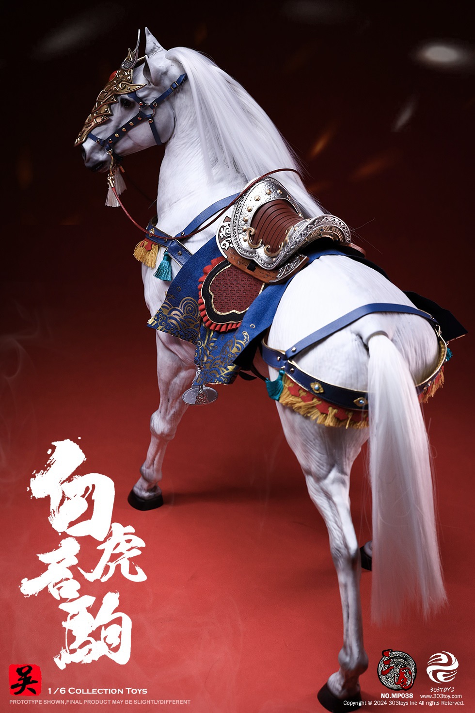 303TOYS MP037 + MP038 THREE KINGDOMS SERIES - ZHOU YU GONGJIN (EXCLUSIVE EDITION) + WHITE TIGER, THE STEED OF ZHOU YU