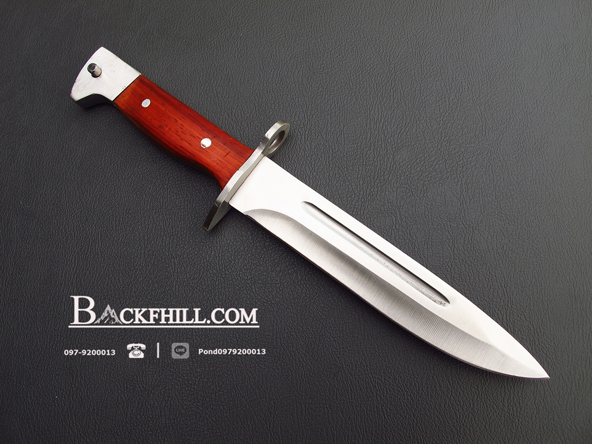 มีดดาบติดปลายกระบอกลำกล้อง AK-47 ขนาด 11 นิ้ว (ด้ามเรียบ)