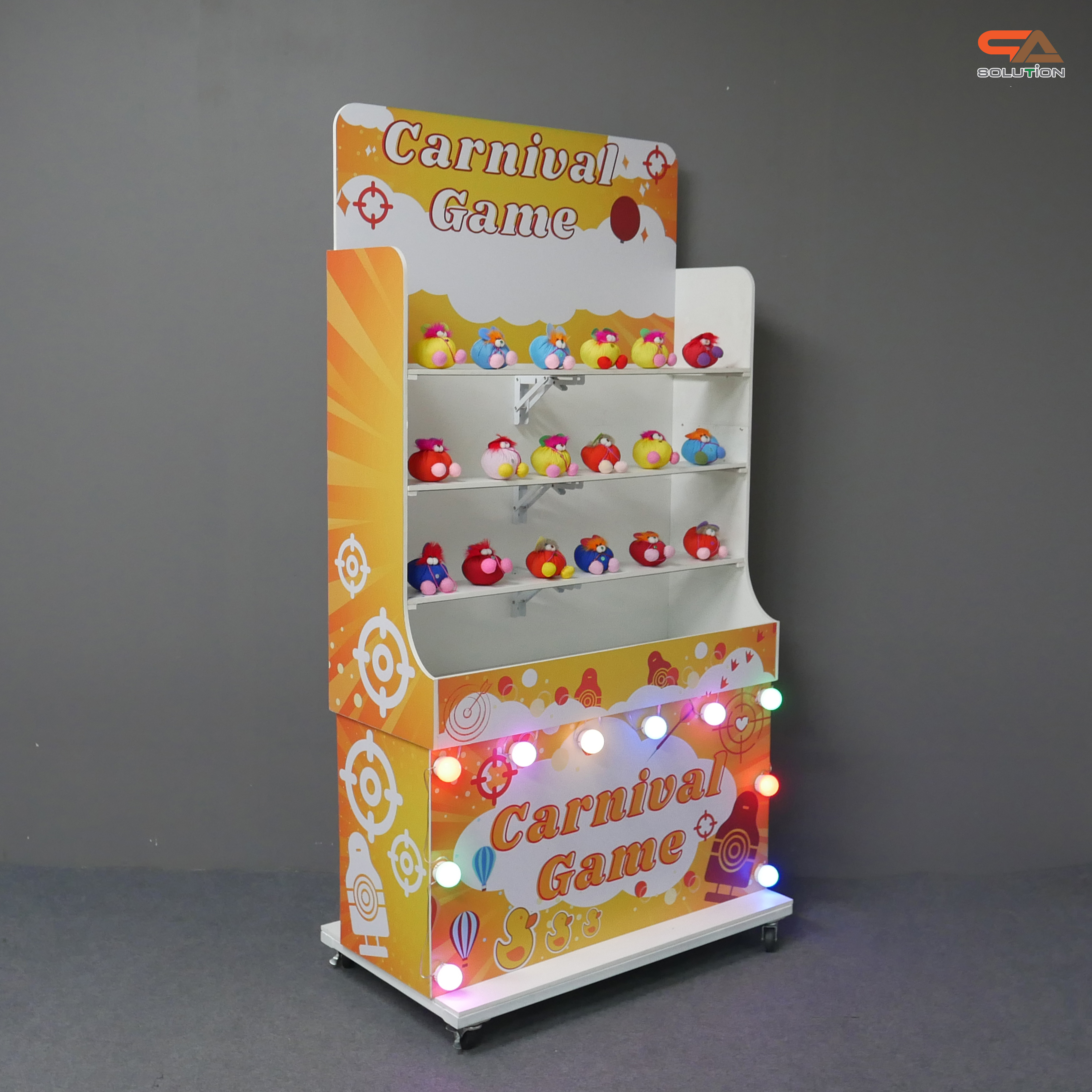 เกมส์ CARNIVAL GAME ปาตุ๊กตา ขนาดโครง (W) 90 x (L)50 x (H)176 cm. พร้อมตุ๊กตา 18 ตัว และบอลโฟม 12 ลูก
