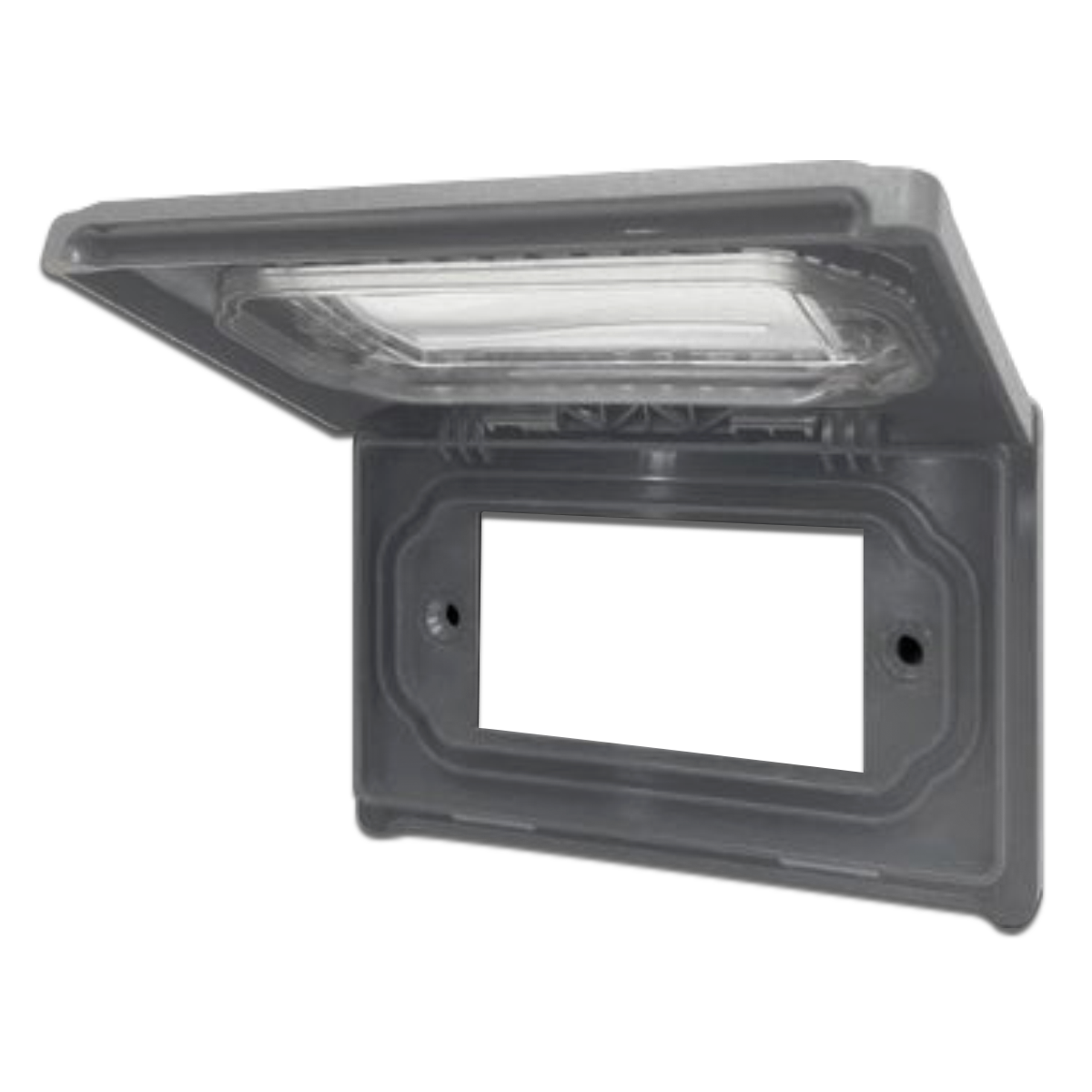 NANO ฝาปิดกันน้ำ มีพลาสติกใสแบบนิ่ม Classic Series สีเทา รุ่น NANO-416G (60 ชิ้น/กล่อง)