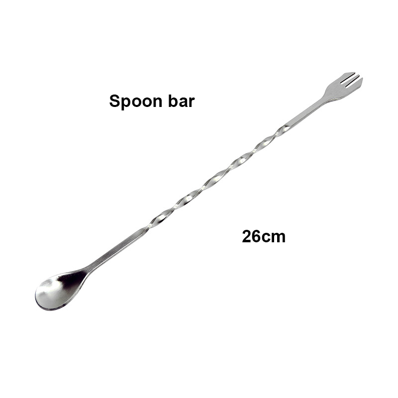 ช้อนบาร์ ปลายส้อม ช้อนคนเครื่องดื่ม ยาว 26 cm.