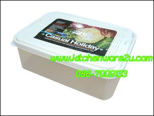 P03377 กล่องถนอมอาหารใหญ่ ดีไซน์ใหม่ (27.5x37.5x12.5 cm) No.5009 เกรดเอ อย่างดี ราคาส่งต่อ 1 โหล :12 ใบ:เฉลี่ย 110 บ.ต่อใบ