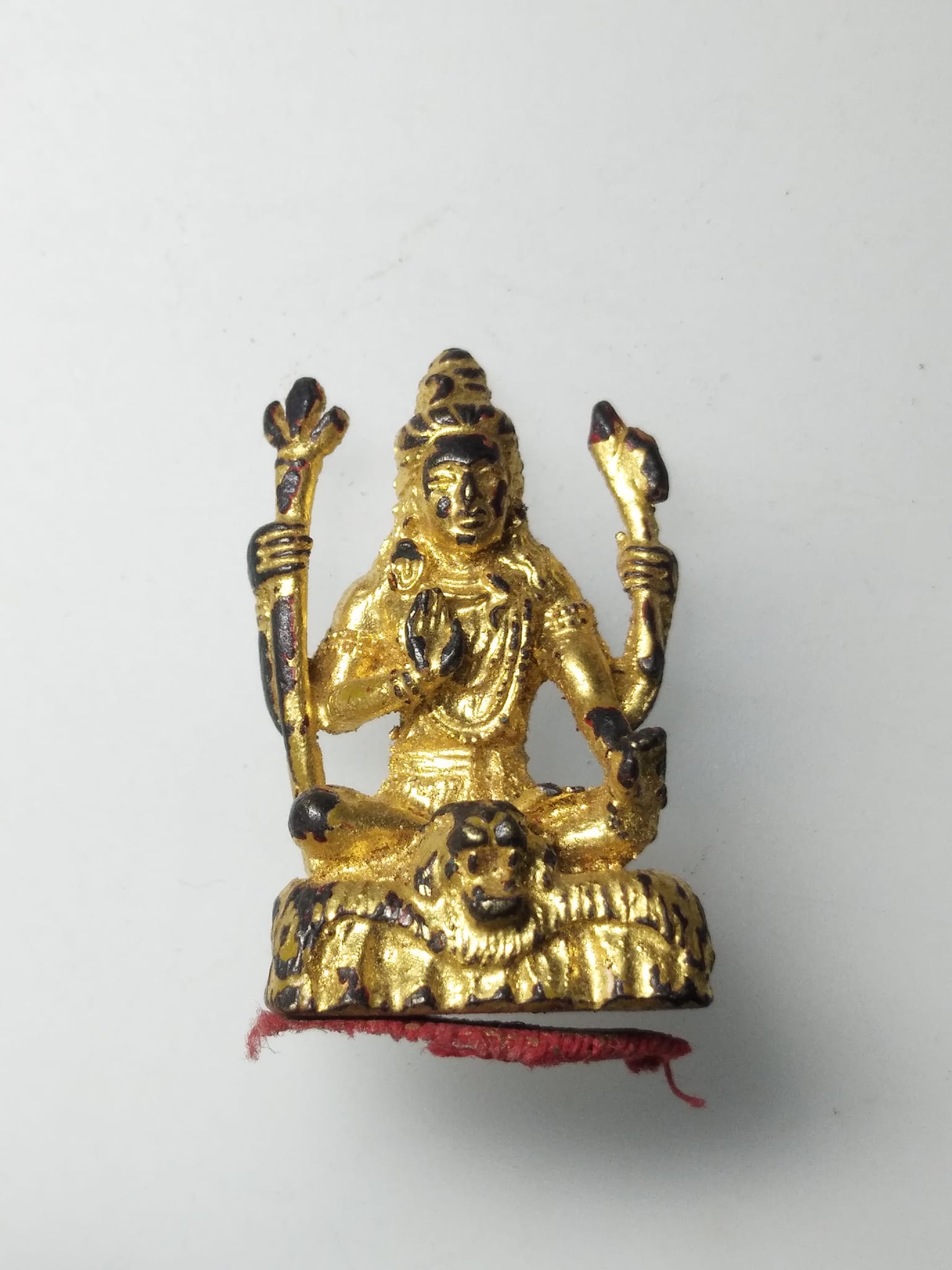 H073 รูปหล่อพระศิวะ สี่กร นั่งเสือ วัดพระศรีมหาอุมาเทวี(วัดแขก สีลม) กทม.