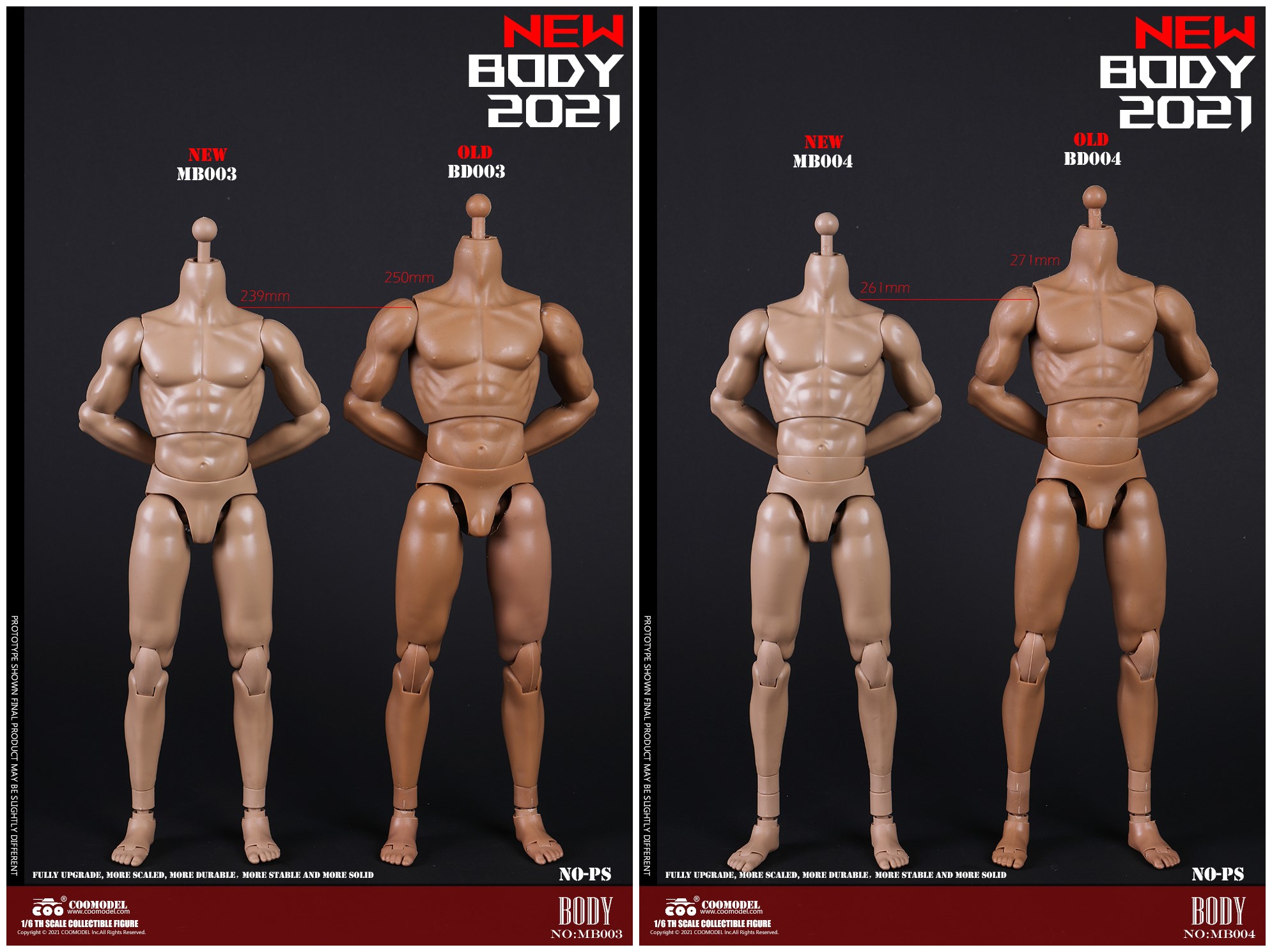 COOMODEL MB001-4 1/6 NEW TYPE MALE BODY