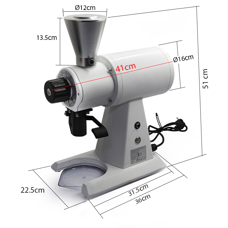 เครื่องบดกาแฟเชิงพานิชย์ เฟืองบด 98mm.(รุ่นตัวเล็ก) โถโลหะ