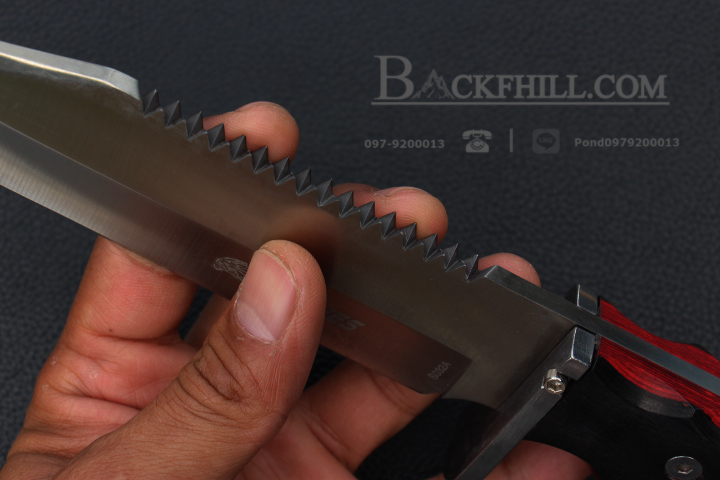 มีดใบตาย COLUMBIA รุ่น S032A 5Cr15mov สปาตาใบหนา ด้ามจับ Micarta อย่างดี พร้อมซองไนลอน