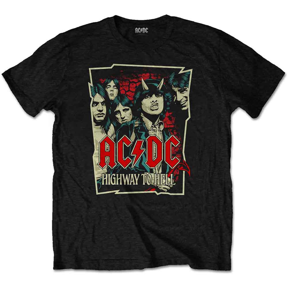 AC/DC Unisex T-Shirt: High Voltage Vintage BLACK
