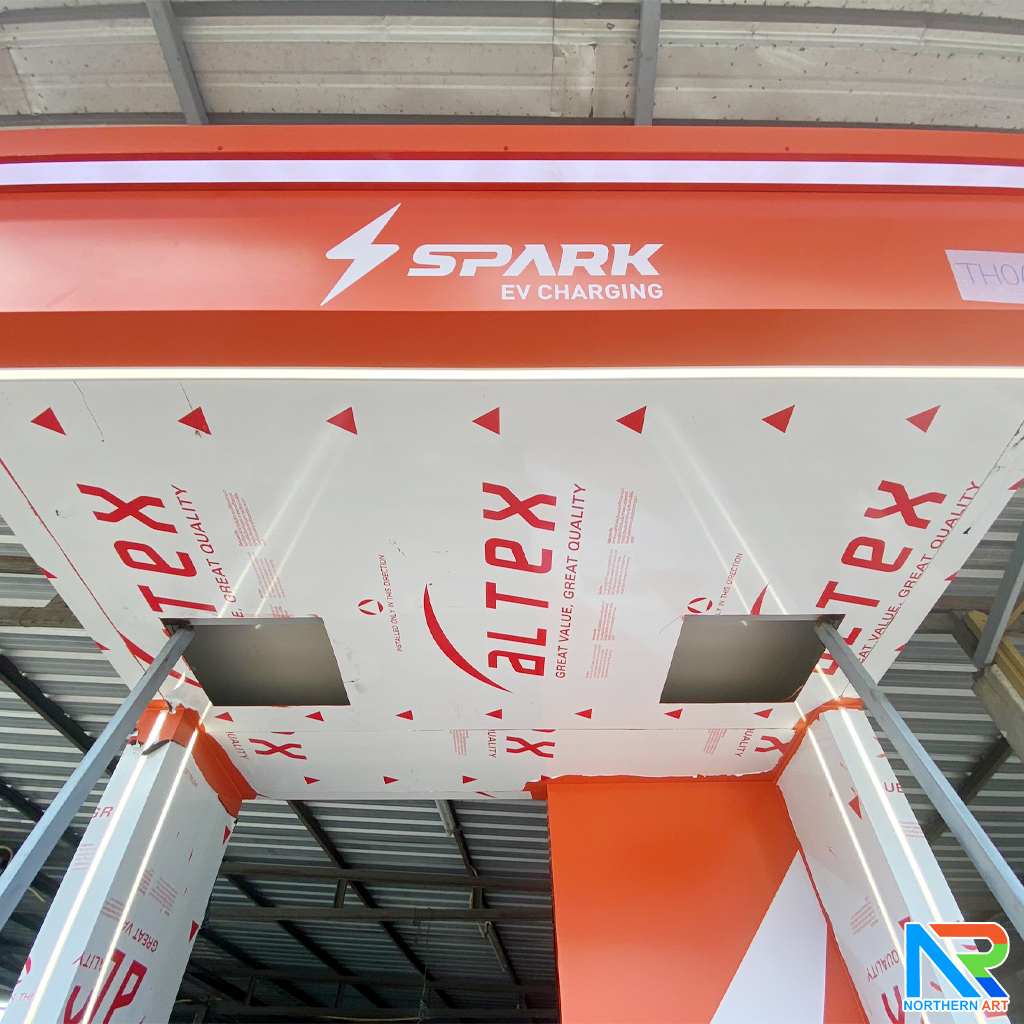 ป้ายซุ้มคอมโพสิต EV Charging Station