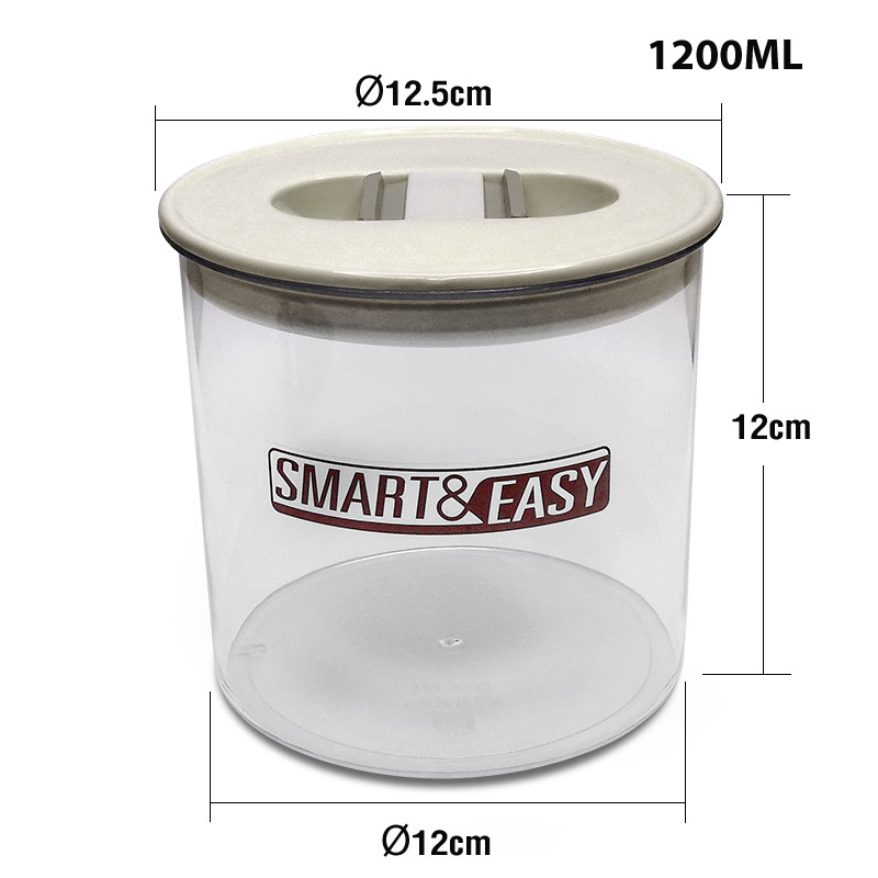 โถพลาสติกเกรด A โถใส่เมล็ดกาแฟ 1200ML. 1610-684