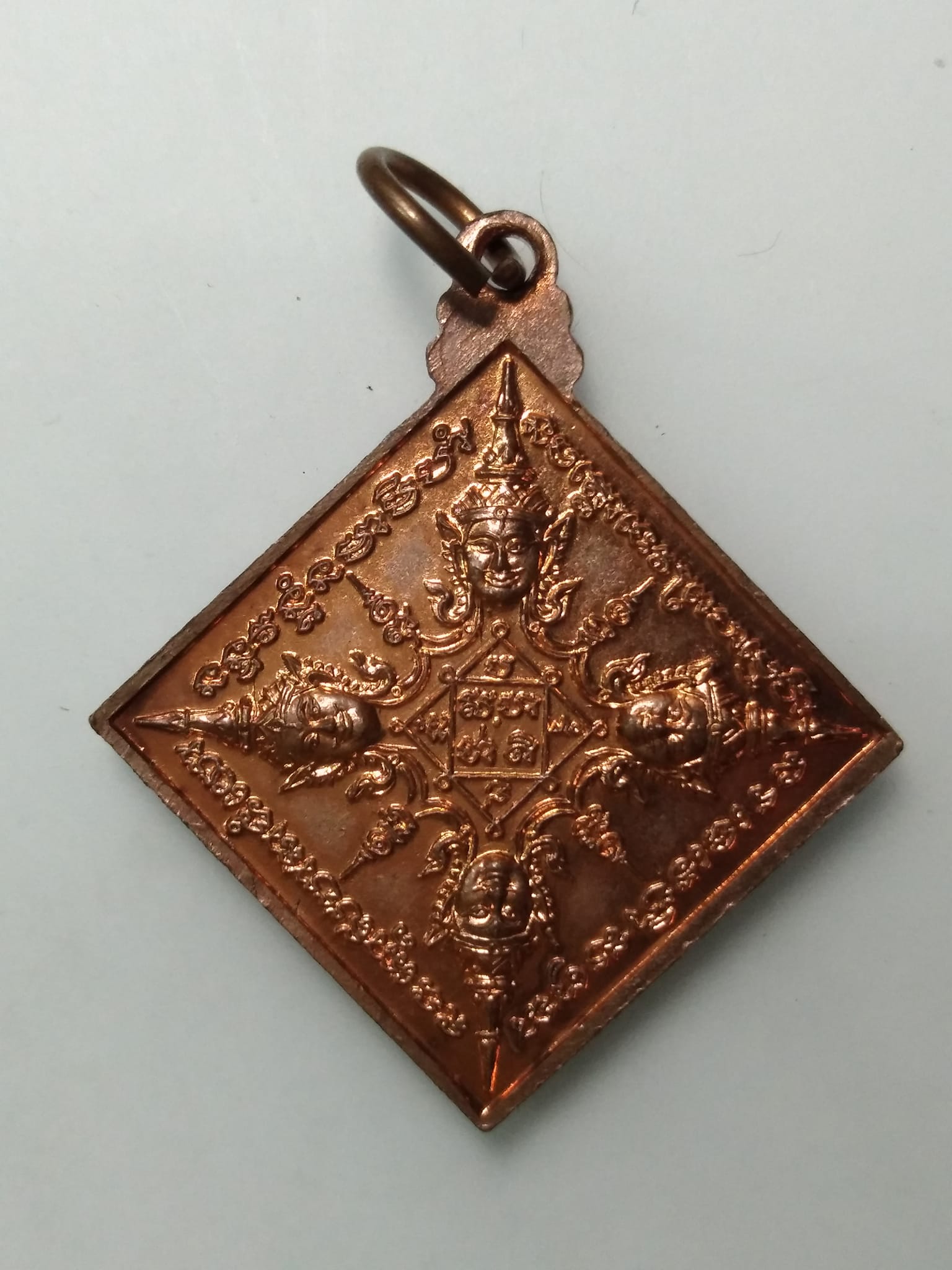 E403 เหรียญพระพรหม หลัง พรหมสี่หน้า วัดเทพศิรินทร์ จ.กรุงเทพ ปี 2544