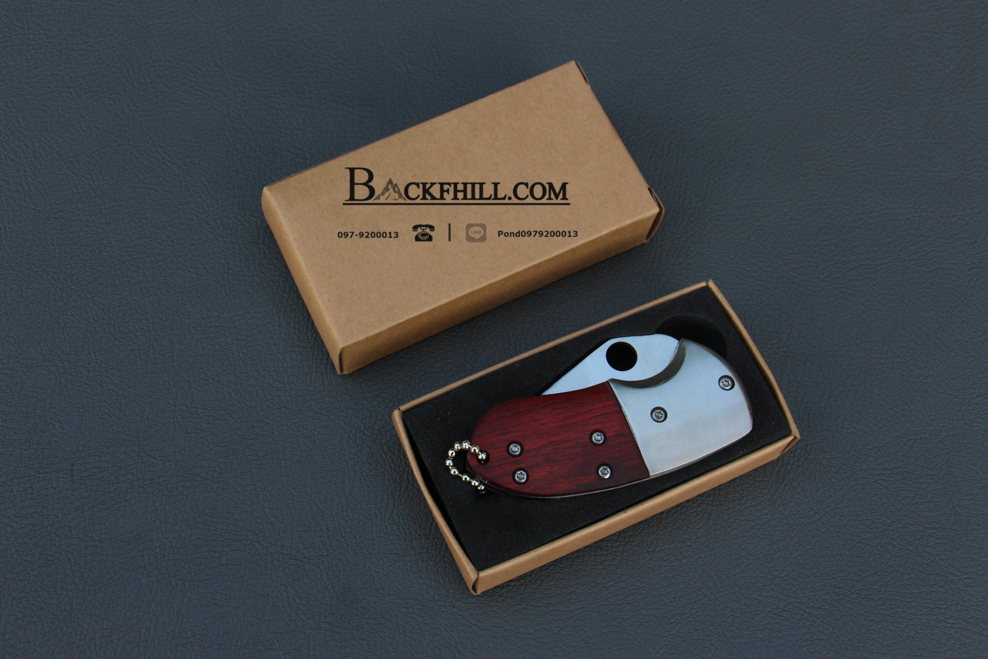 มีดพับ Stainless Steel Deer beetle ด้วงกวางอ้วน ด้ามไม้