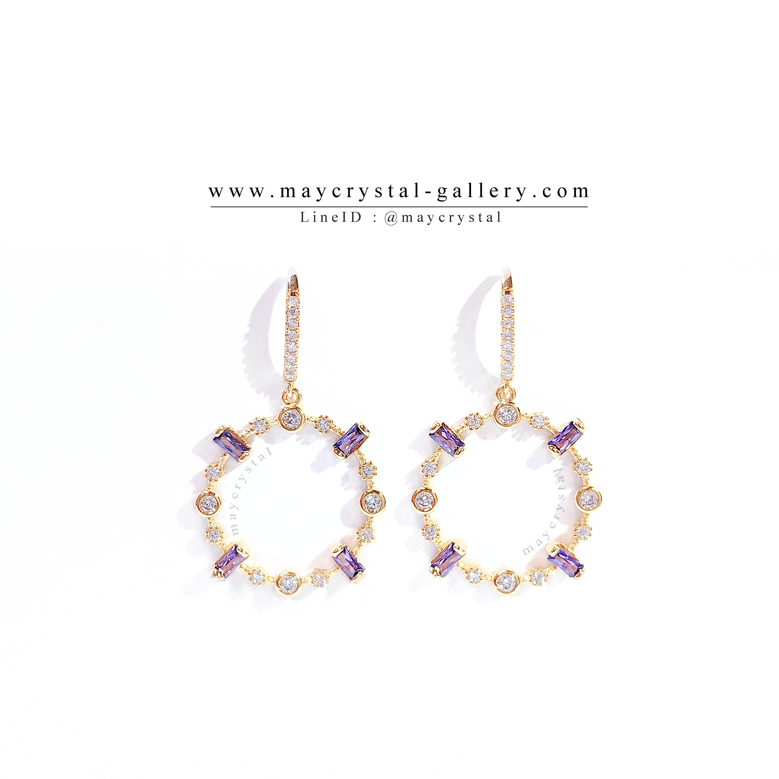 ต่างหูคริสตัลจากยุโรป (Embellished with Crystals from Austria) , Premium zirconia
