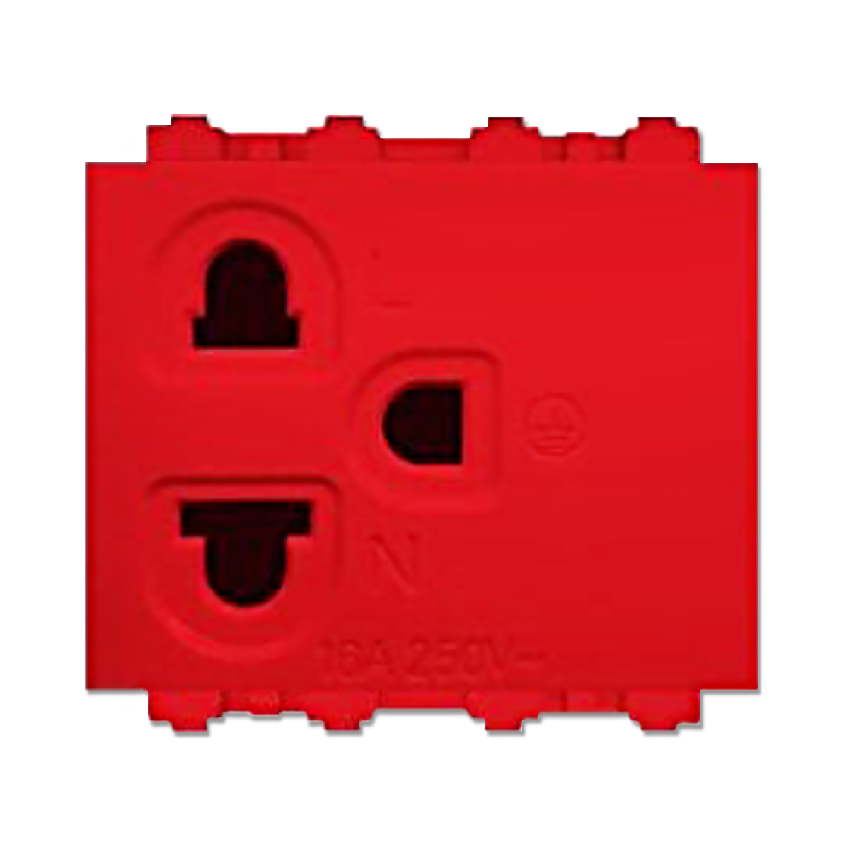 NANO เต้ารับเดี่ยวมีกราวน์ และม่านนิรภัย 16A 250V ขนาด 2 ช่อง Classic series รุ่น NN-P302 (10 ชิ้น/กล่อง)