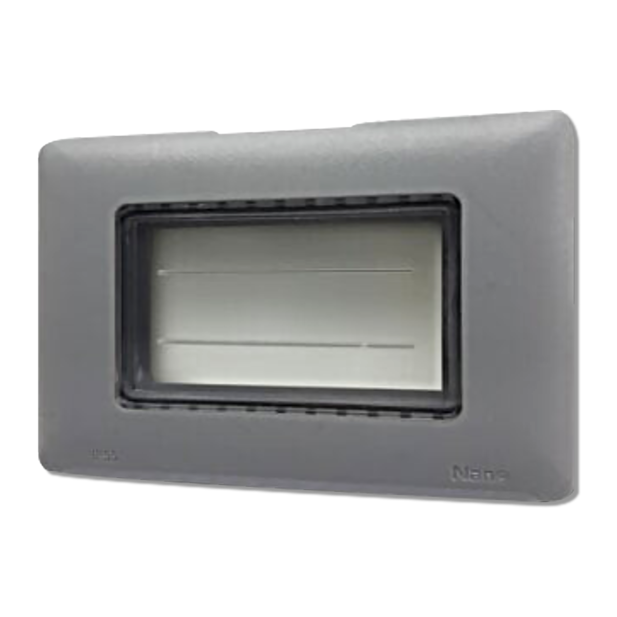 NANO ฝาปิดกันน้ำ มีพลาสติกใสแบบนิ่ม Classic Series สีเทา รุ่น NANO-416G (60 ชิ้น/กล่อง)