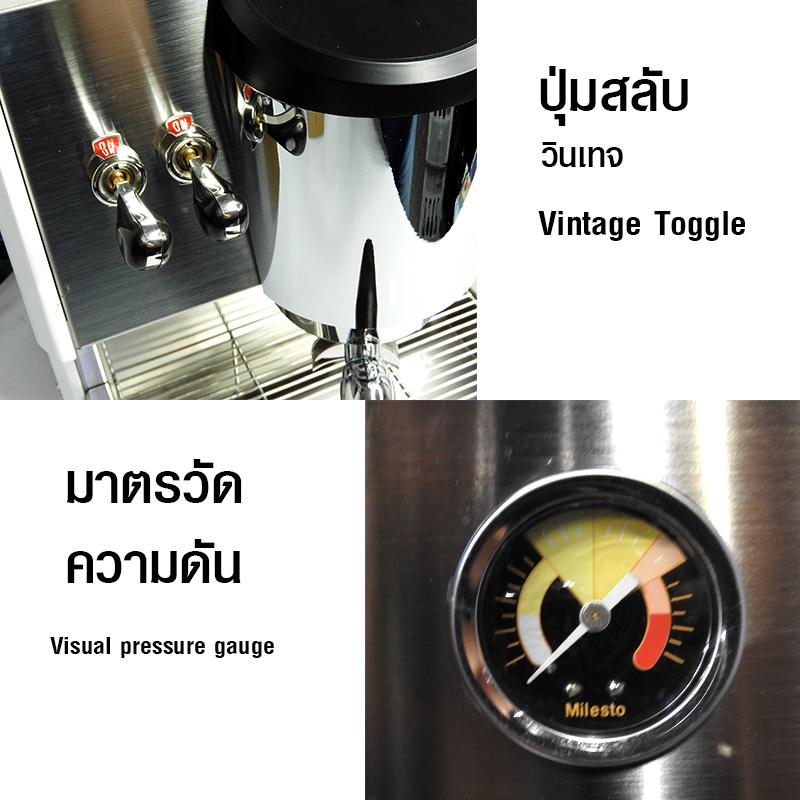 APRESSO AURORA Professional coffee maker 1 brew head- 540CC boiler-semi-expanded saturated brew head