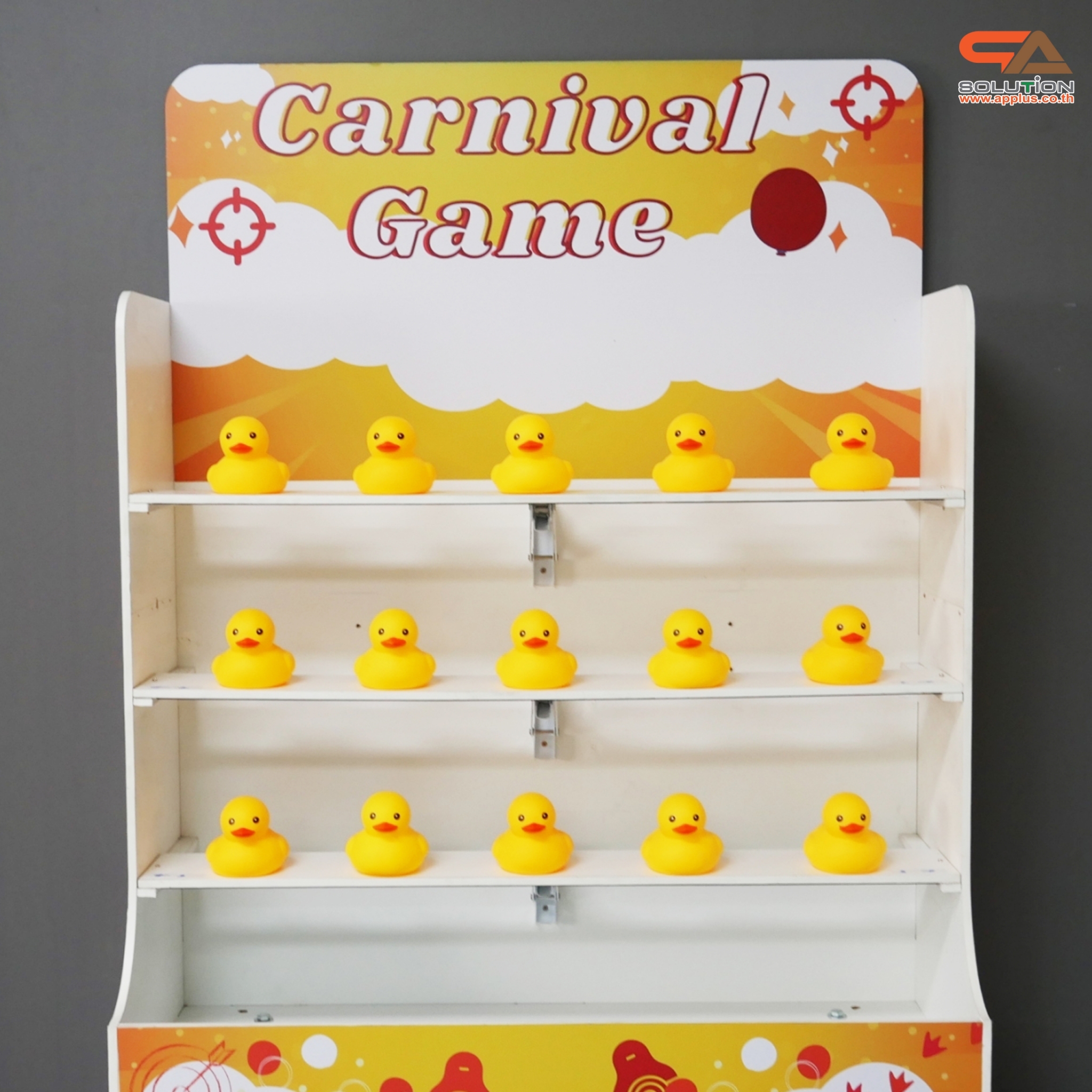 เกมส์ CARNIVAL GAME ปาเป็ด ขนาดโครง (W) 90 x (L)50 x (H)176 cm. พร้อมเป็ดยาง 15 ตัว และบอลโฟม 12 ลูก