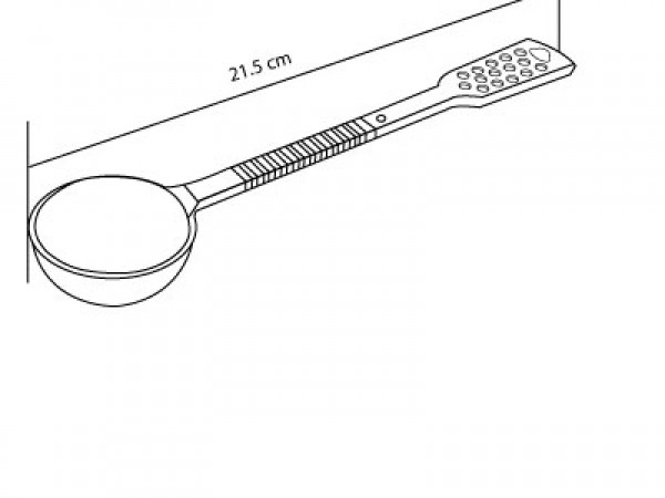 ช้อนตักเมล็ดกาแฟพลาสติก มีรูแขวน