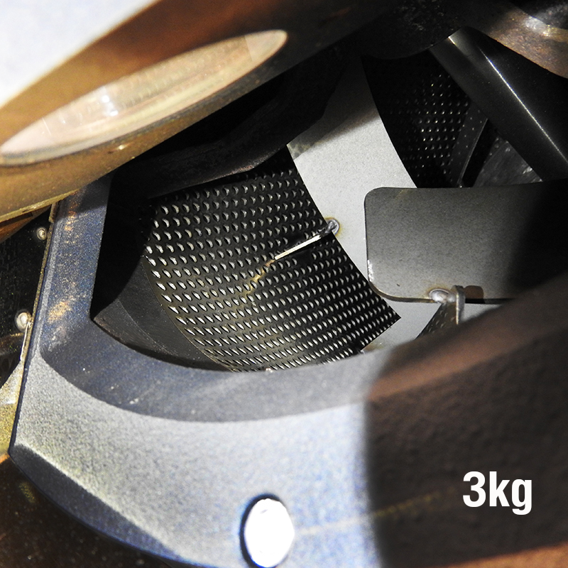 เครื่องคั่วกาแฟ 3 กิโลกรัม แก๊ส มีระบบเชื่อมต่อคอมพิวเตอร์เพื่อควบคุมการคั่ว