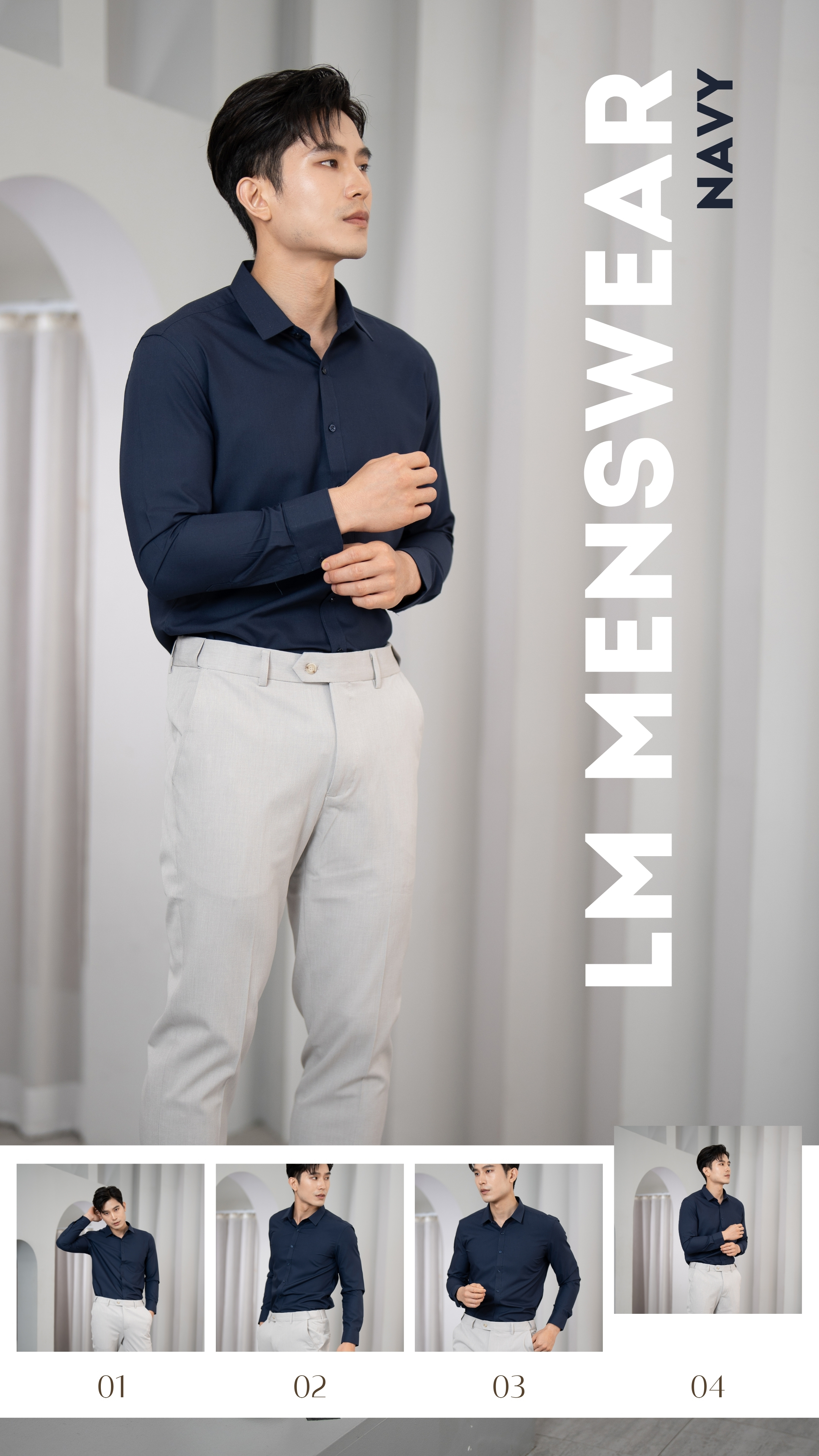 เสื้อเชิ้ตคุณภาพ คอปก 2 แบบ (ซ่อนกระดุม / โชว์กระดุม) สีฟ้า(Sky Blue) สีฟ้าเข้ม(Royal Blue) สีกรม(Navy) สีดำ(Black)