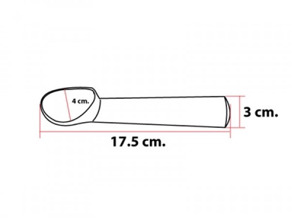 ช้อนตักไอศกรีม ที่ตักไอศกรีม แบบขูด อลูมิเนียม ยาว 17.5 ซม.