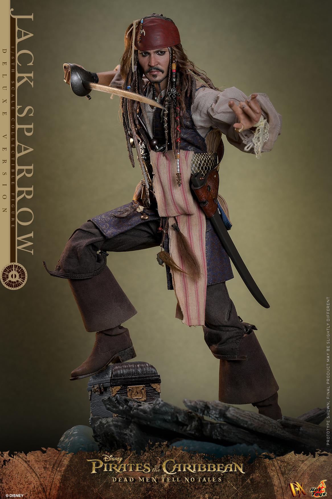 Hot Toys DX38 Pirates of the Caribbean: Dead Men Tell No Tales - Jack Sparrow (Deluxe Version)