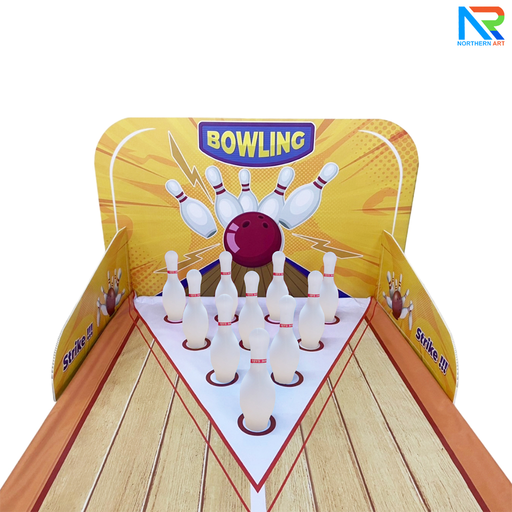 เกมส์โยนโบว์ลิ่งพร้อมไวนิล ขนาดไวนิล (W)120 x (L)400 cm. พร้อมพินโบว์ลิ่ง 10 อันและ ลูกบอล 2 ลูก